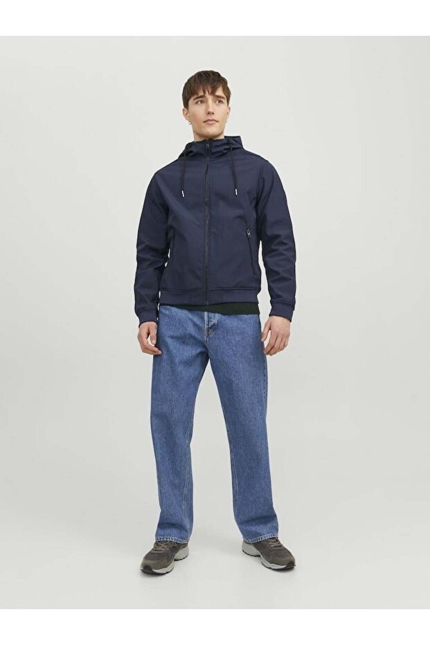 JJEBASIC SOFTSHELL HOOD NOOS Navy - 4