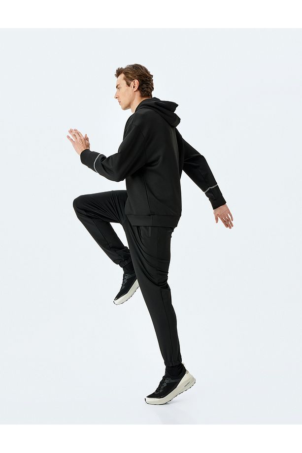 Beli Bağcıklı Lastikli Paça Jogger Spor Eşofman Altı - 1