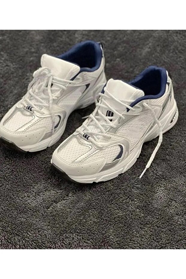 TAYLAN SHOES beyaz lacivert spor ayakkabı