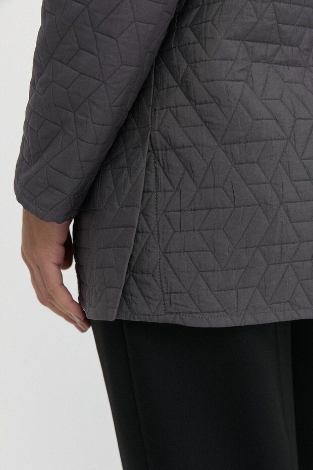 Kapitone Mandarin Ceket - 6