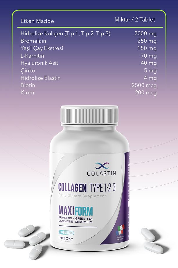 Maxiform Kolajen Tip 1 · 2 · 3 Güzellik Ve Form Bir Arada | 3 Al 2 Öde | 180 Tablet - 3