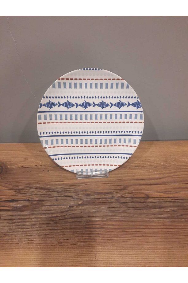 KERAMİKA 20 CM PASTA TABAĞI 6 ADET BALIK PARLAK - 7