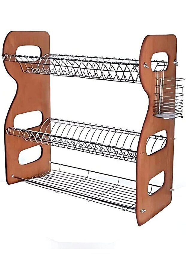 3 Layer Wooden Rack Dish