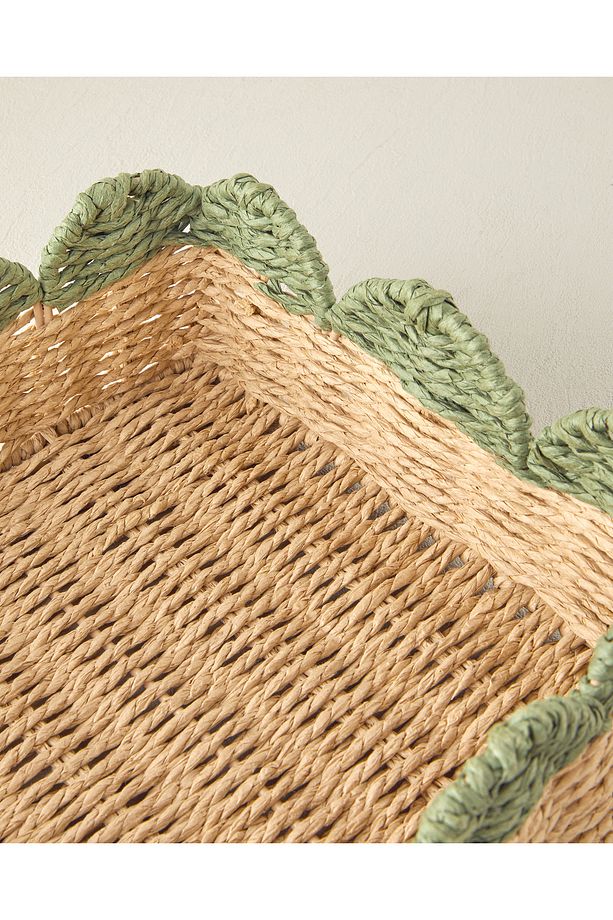 Grind Kağıt Tepsi 34x25 Cm Yeşil-Sarı - 4