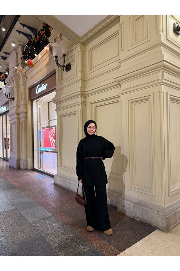 Manolya Triko Takım Siyah - 9