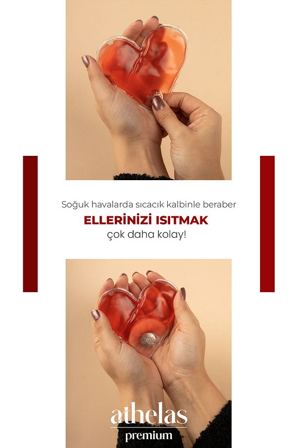 Premium Sihirli Jel Kalp Şeklinde Torba Cep Sobası Avcı Balıkçı Dağcı Kamp El Sıcak Isıtıcısı 2 Adet - 3