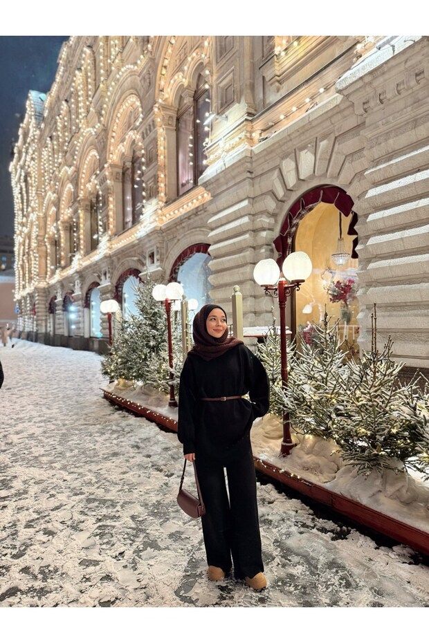 Manolya Triko Takım Siyah - 1