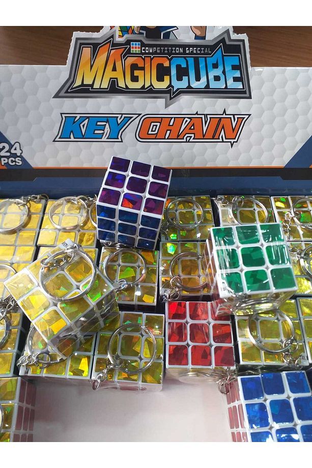 Cube Anahtarlık Sedef Kaplama Kolay Dönen 3*3 Zeka Küpü Olgun (2 Lİ SET) - 4