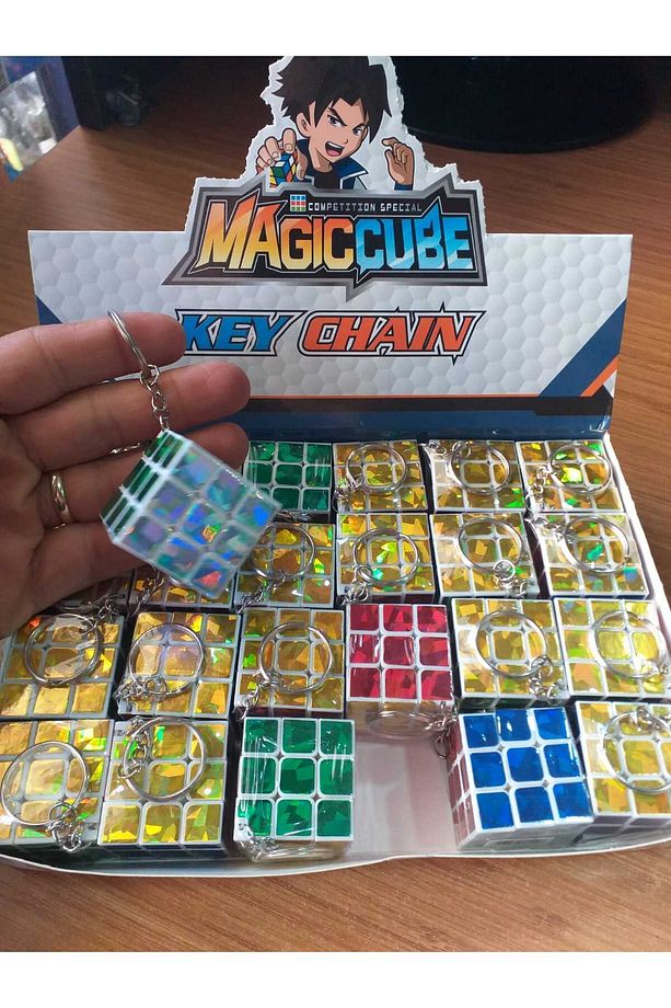 Cube Anahtarlık Sedef Kaplama Kolay Dönen 3*3 Zeka Küpü Olgun (2 Lİ SET) - 1