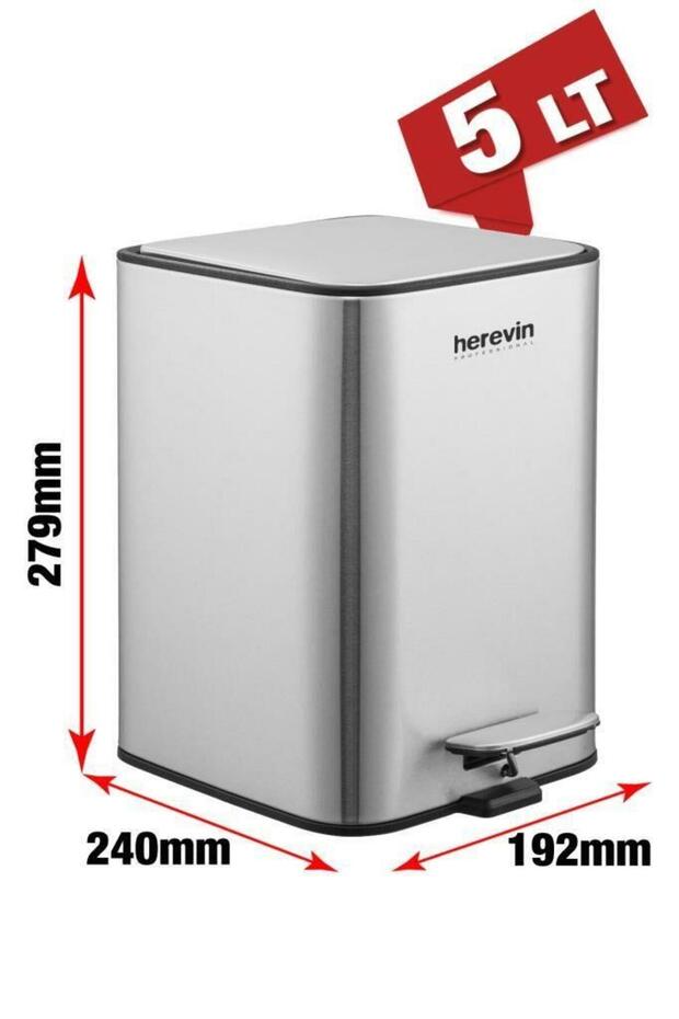 5 Lt Paslanmaz Çelik Çöp Kovası - 4