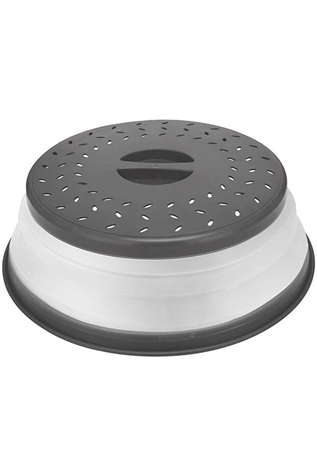 Andalusian folding accordion strainer and microwave oven protection cover gray