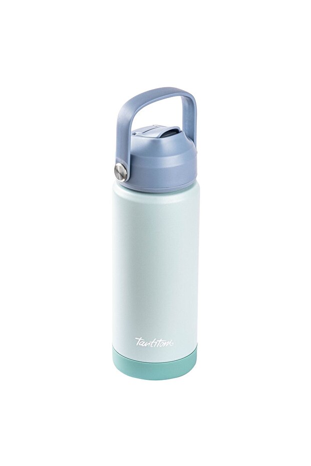 025-01-MAVİ TUTAMAÇLI PASLANMAZ ÇELİK PİPETLİ TERMOS 500ML - 1
