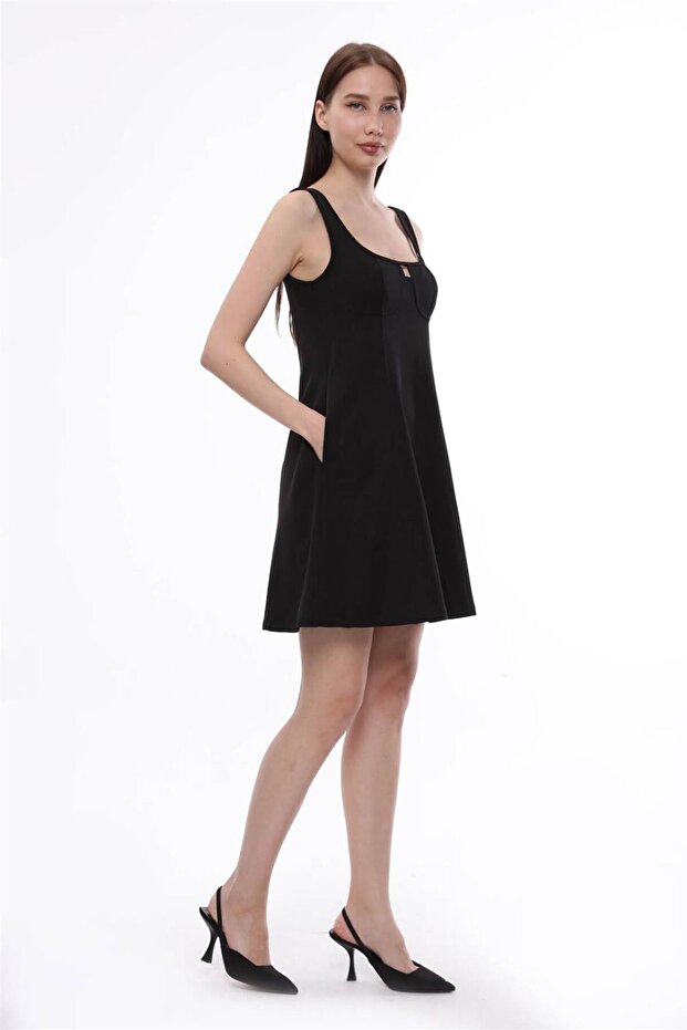 Kalın Askı Elbise - 2