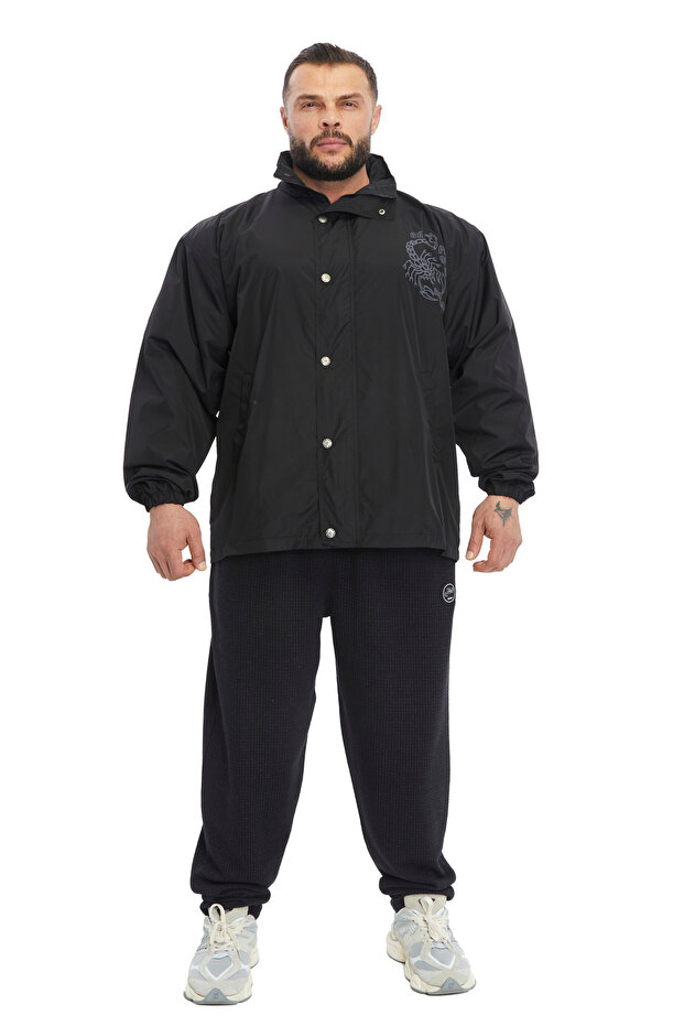 Siyah Rahat Kesim Yağmurluk 4029 - 7