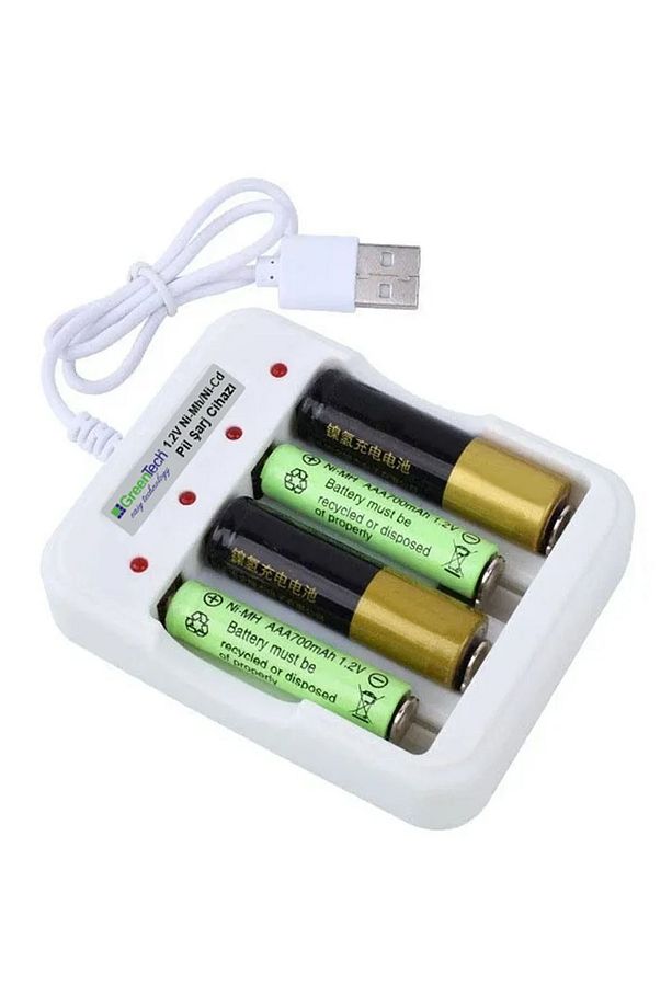 Pil Şarj Cihazı (DÖRT YUVALI) - 1.2v Ni-mh / Ni-cd Aa / Aaa / Gt-bc04 - 4