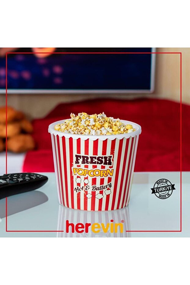 رقاقة دلو الذرة والرقائق المزخرفة سعة 2.3 لتر - 2