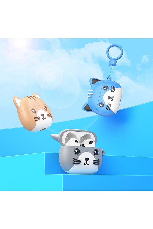 Ew46 Pro Ios Android Uyumlu Tws Bluetooth 5.3 Kablosuz Kulaklık Silikon Kedi Desenli Kılıf Ile - 7