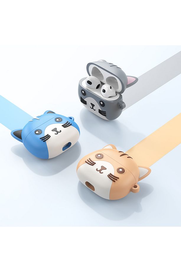 Ew46 Pro Ios Android Uyumlu Tws Bluetooth 5.3 Kablosuz Kulaklık Silikon Kedi Desenli Kılıf Ile - 5