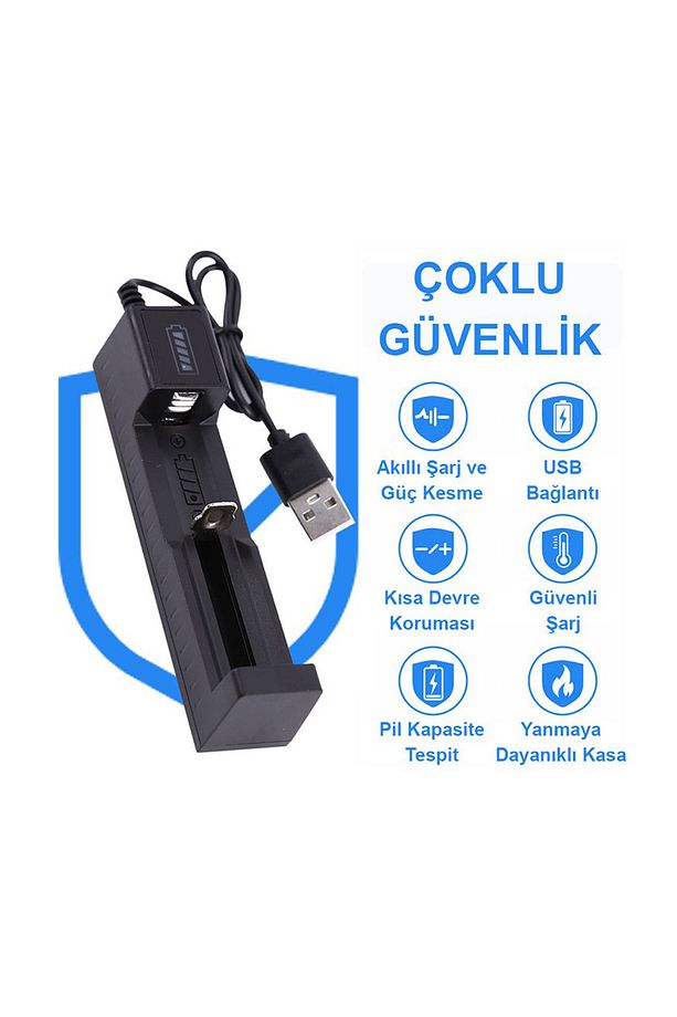 Pil Şarj Aleti (TEK YUVALI) - Lityum Pil Şarj Cihazı / Gt-bc01 - 4