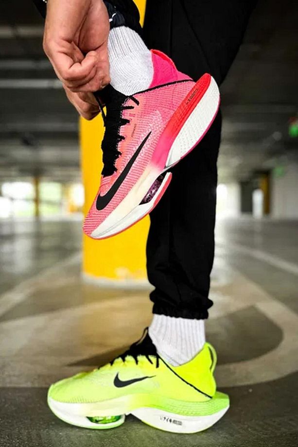 Zoomx Alphafly Nex% 2 Atomknit Running Erkek Reflektörlü Koşu Antrenman Ayakkabısı Pembe Yeşil - 6