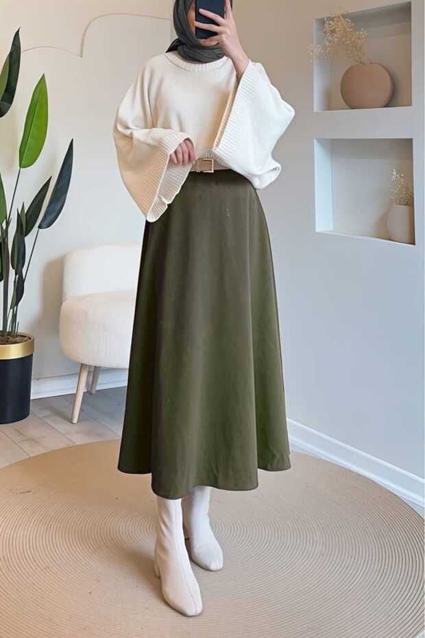 Puf Scuba Kloş Etek - 1