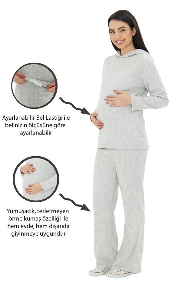 - Myra9610 - Örme Hamile Alt Üst Takımı - 1