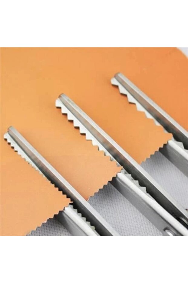 مقص مسنن متعرج منقوش - قماش خياط - 3