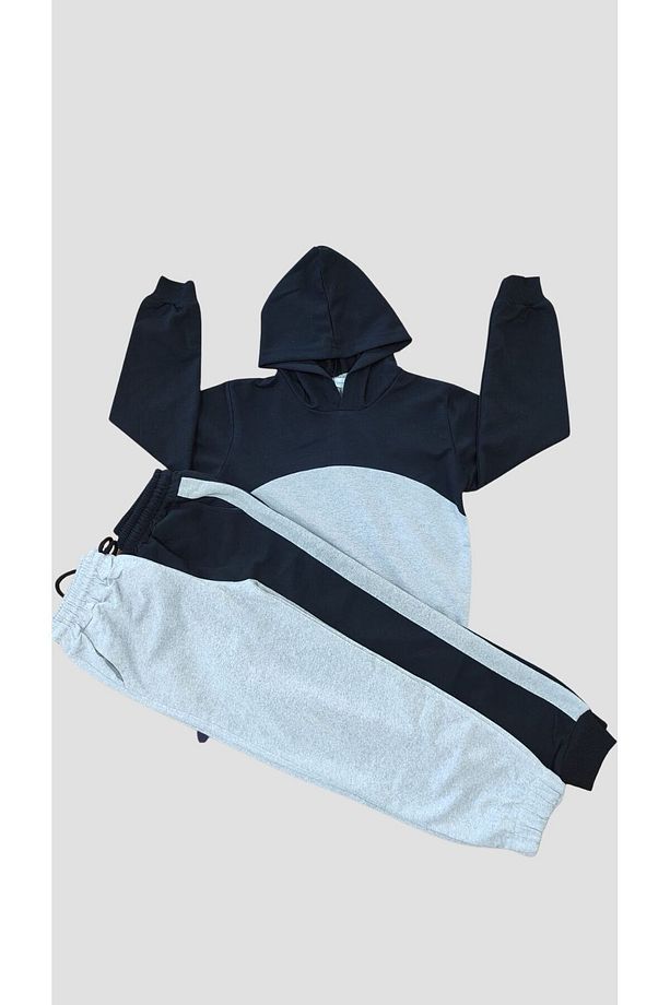 UNISEX 3'LÜ ŞERİTLİ ALT-ÜST&LASTİKLİ ALT EŞOFMAN TAKIMI - 2