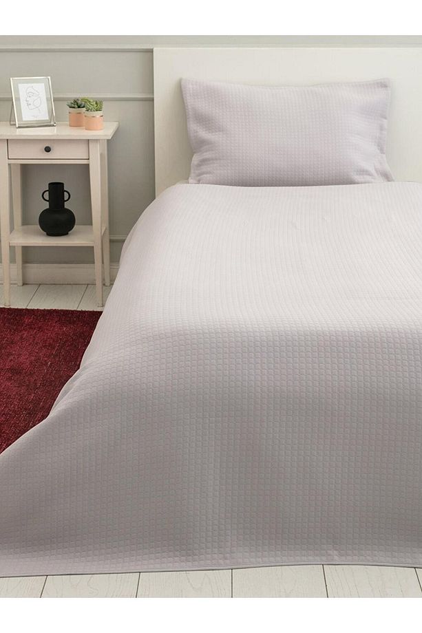 LCW HOME Tek Kişilik Kendinden Desenli Yatak Örtüsü ve Yastık Kılıfı (S2) - 1