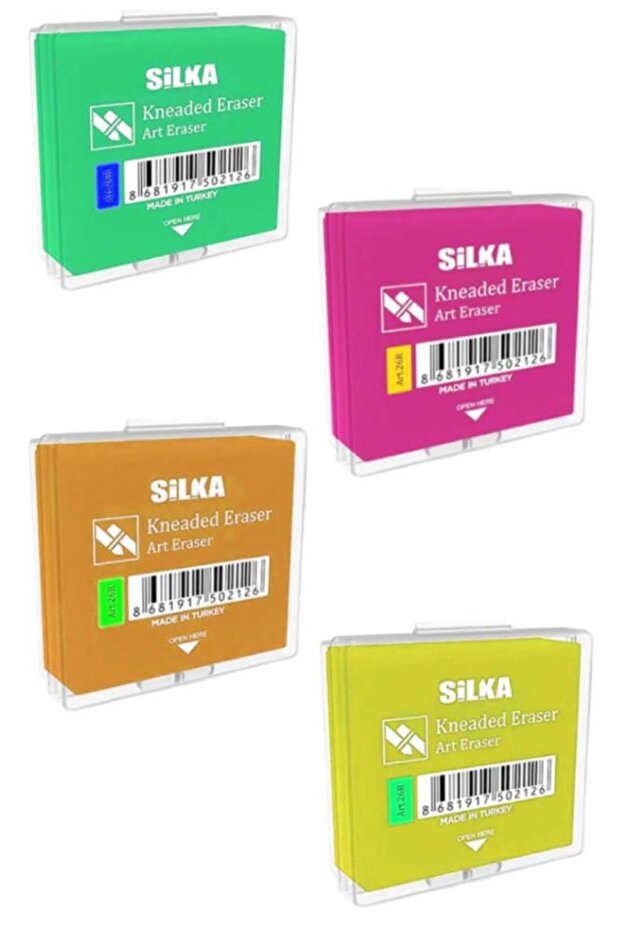 Colorful Dough Eraser Boxed 4 Pieces Silka Dough Eraser Drawing Eraser Kneadable Eraser Plastic Boxed R