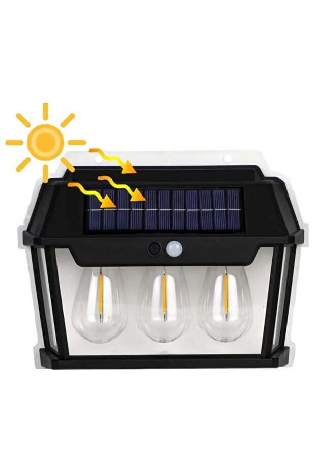 جدار تفاعلي يعمل بالطاقة الشمسية مكون من 3 مصابيح - 1