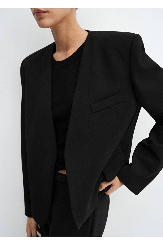 Vatkalı blazer ceket - 8