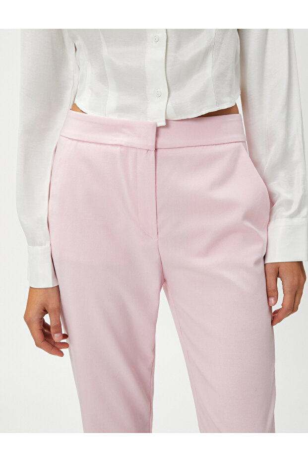 Basic Cigarette Trousers with Pockets - 5