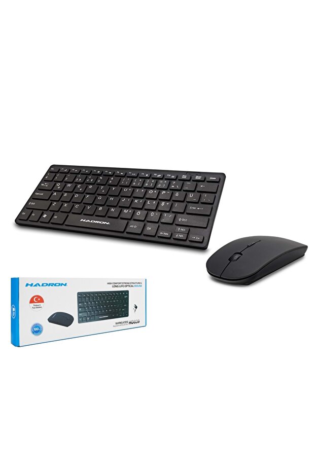 Hr839 Kablosuz Smart Klavye Mouse Set Q Siyah - 1