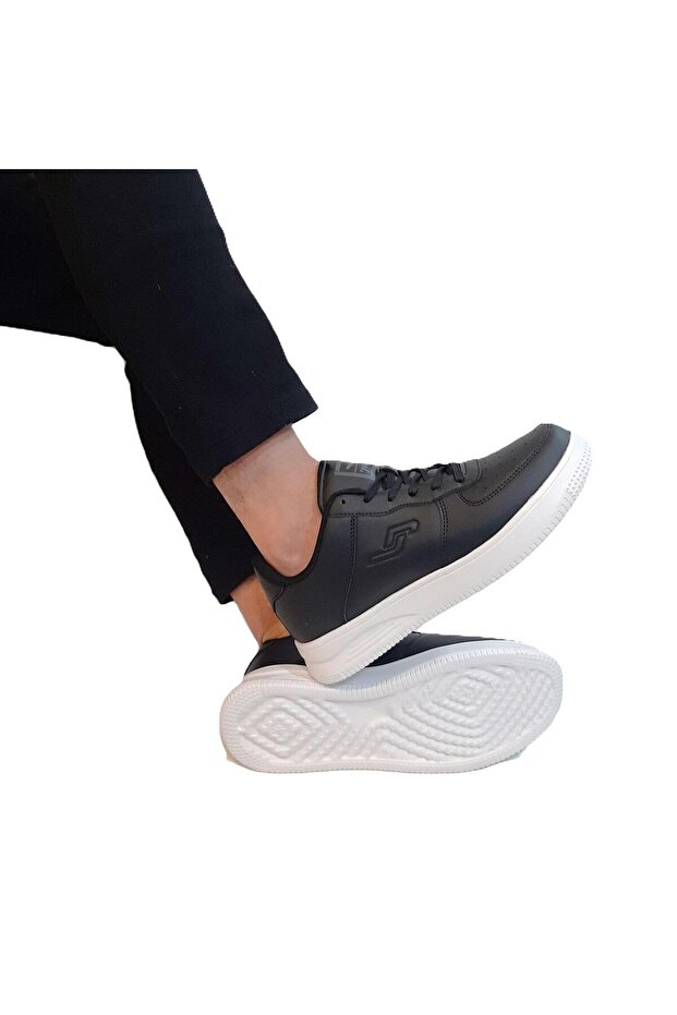 21516-22233 Black-White Memory Lightweight Comfortable Sneakers