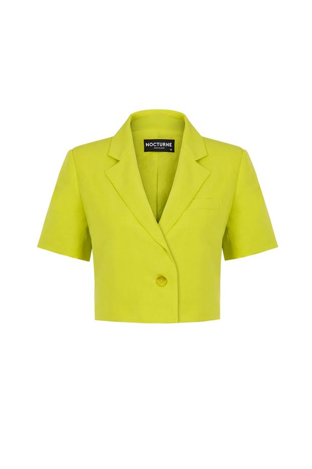 Kısa Kollu Crop Ceket - 6