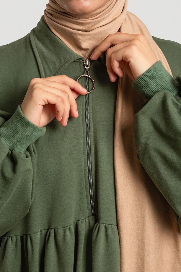 Mint Hijab Sweat Elbise - 2