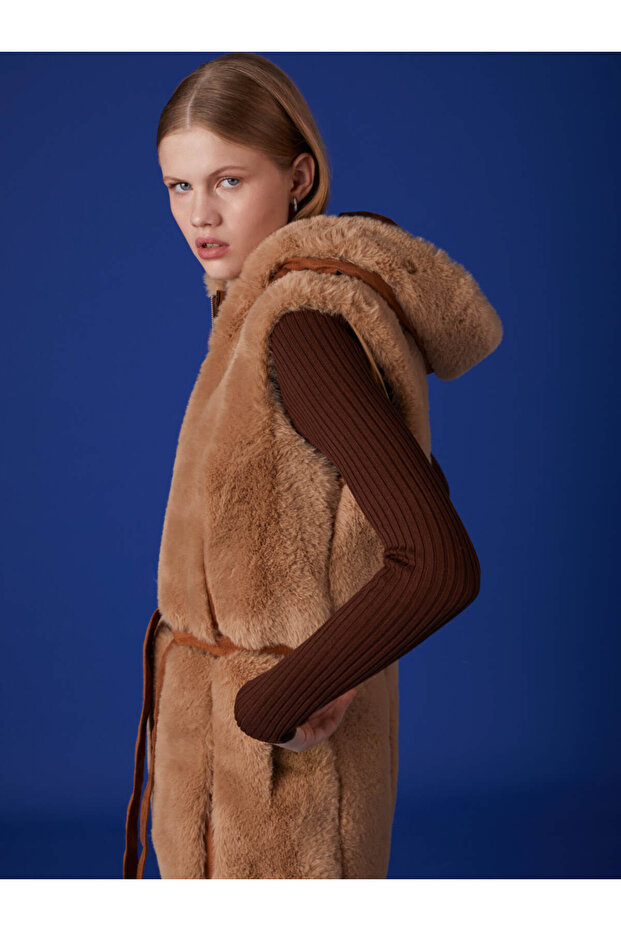 Suni Kürk Yelek - 5