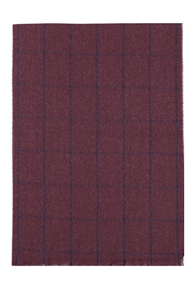 وشاح منقوش من الفسكوز بلون البرقوق - 5