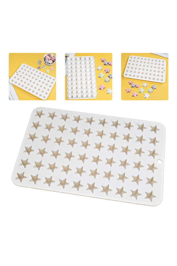 Silicone Cake Mold Sugarcraft Tiny Star Figures Mold Sugar Pulp Jelly Bean Mold