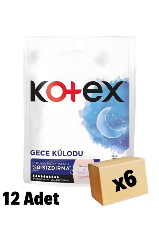 Kotex Regl Gece Külodu 2'li 6 Paket