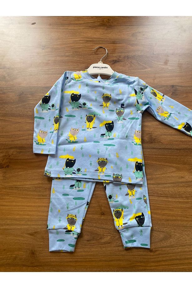 %100 PAMUK Desenli 2'li Pijama Takımı - 1
