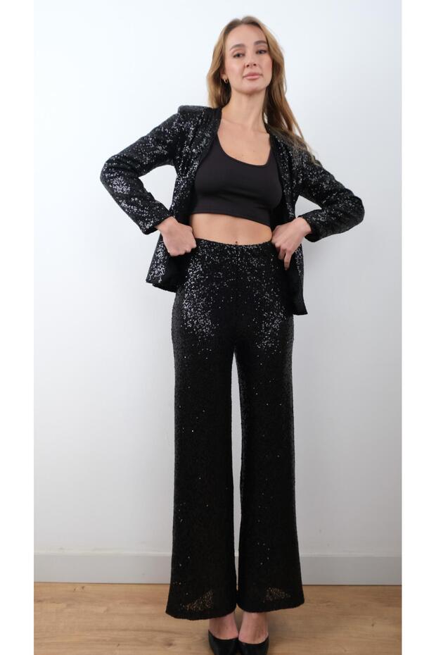 Payetli Palazzo Pantolon - 2