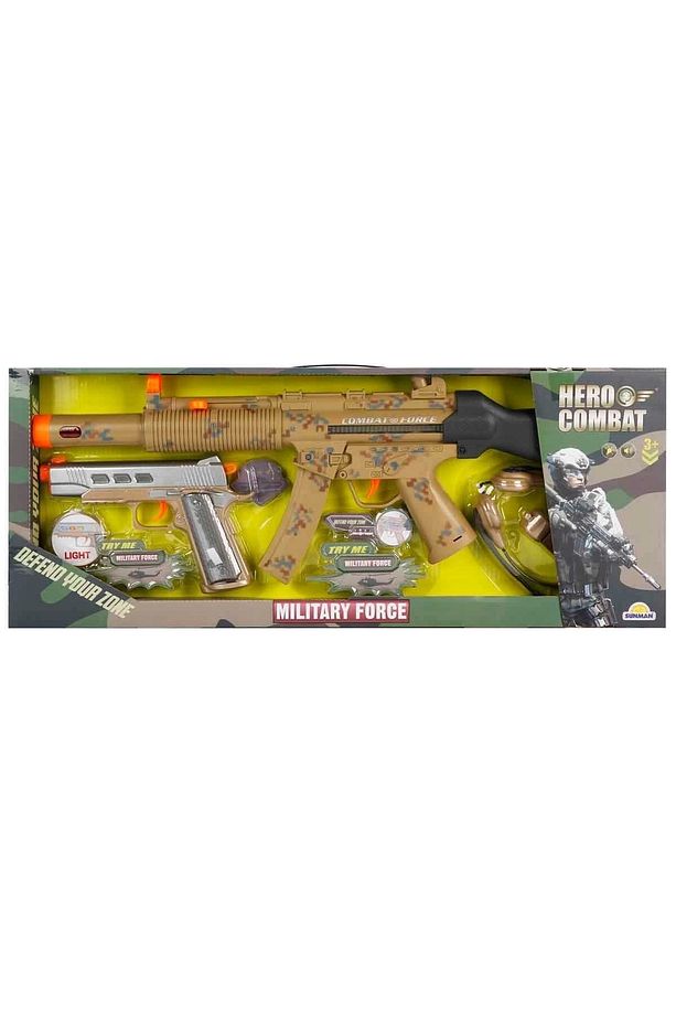 4310 Hero Combat Sesli Ve Işıklı Askeri Silah Seti - - 1