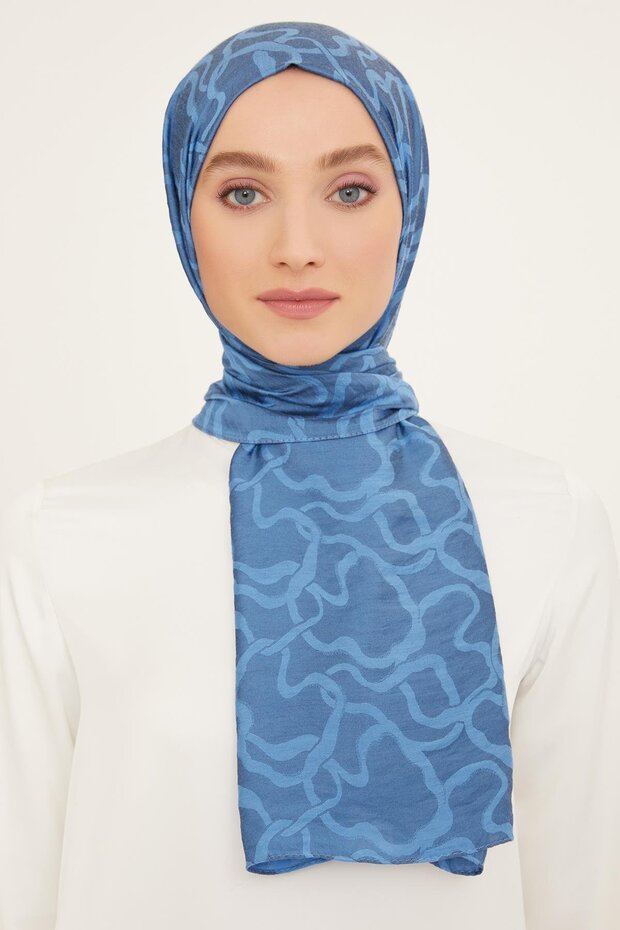 Trend Viscose Shawl - 2 - Indigo 24640