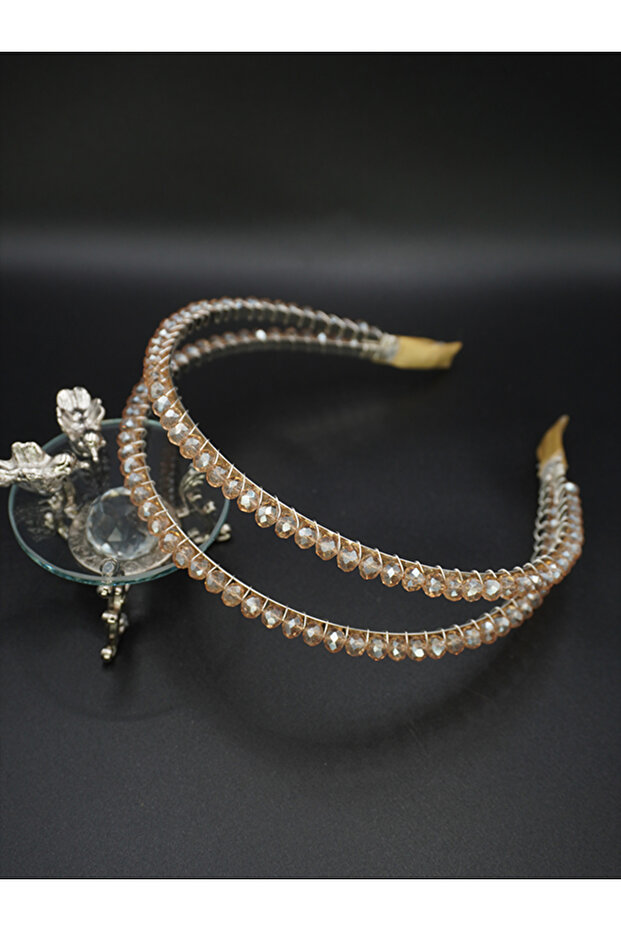 Stylish and Elegant Wedding and Engagement Bridal Crown and Hair Accessory with Completely Handmade Crystal Stones