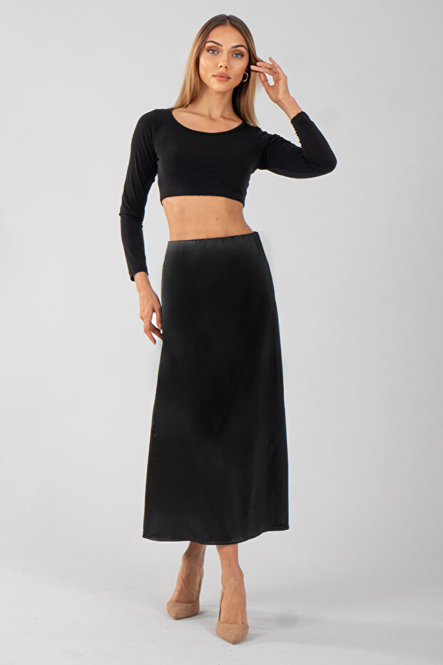 Siyah Saten Etek - 1