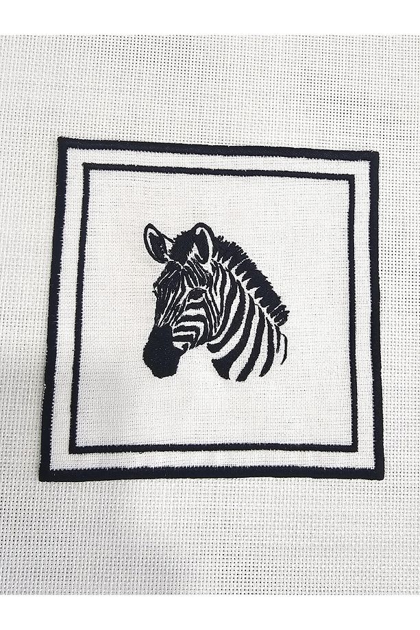 Animal Serisi Zebra Nakışlı Kokteyl Peçetesi, Kahve yanı ve Bardak Altlığı - 3