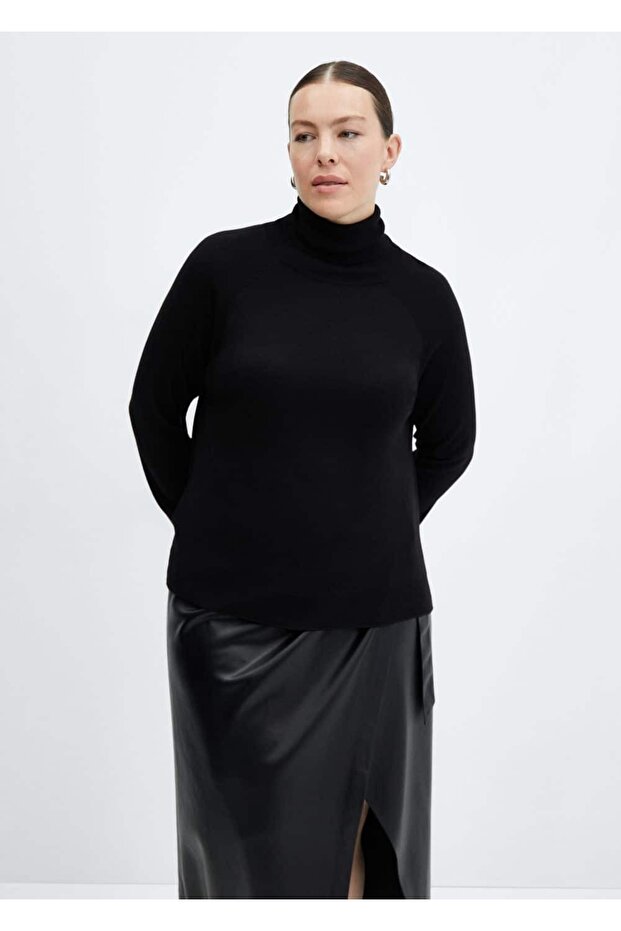 İnce triko boğazlı kazak - 5