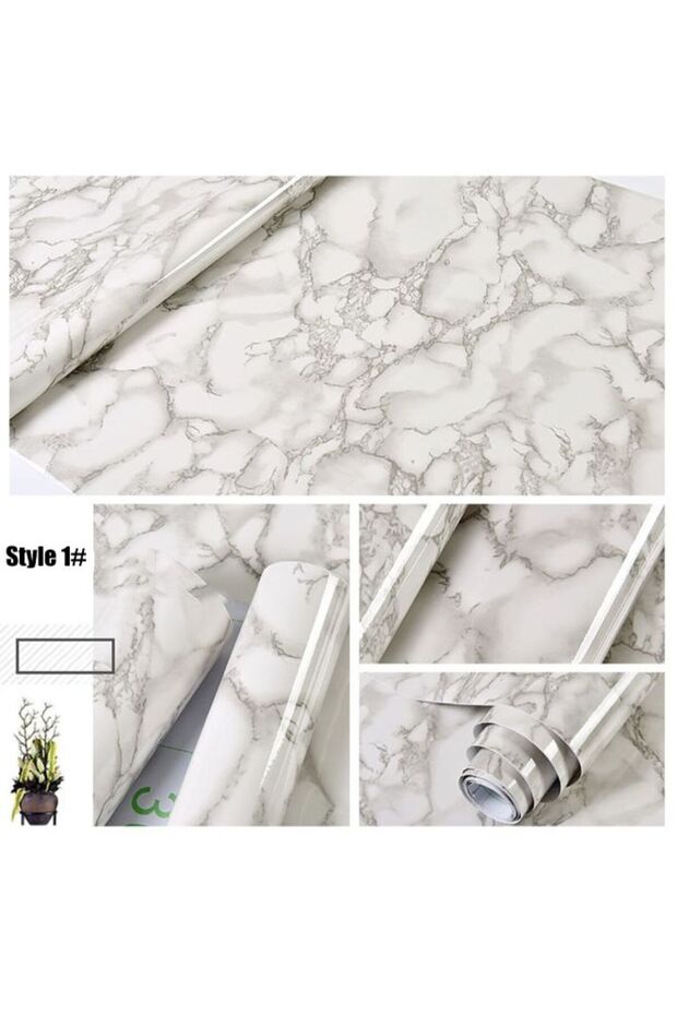 Marble Pattern Wallpaper Grey - 4